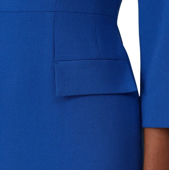 ✅️ L.K. Bennett Blue Ivor Sheath, Sz 14 - Picture 3 of 10